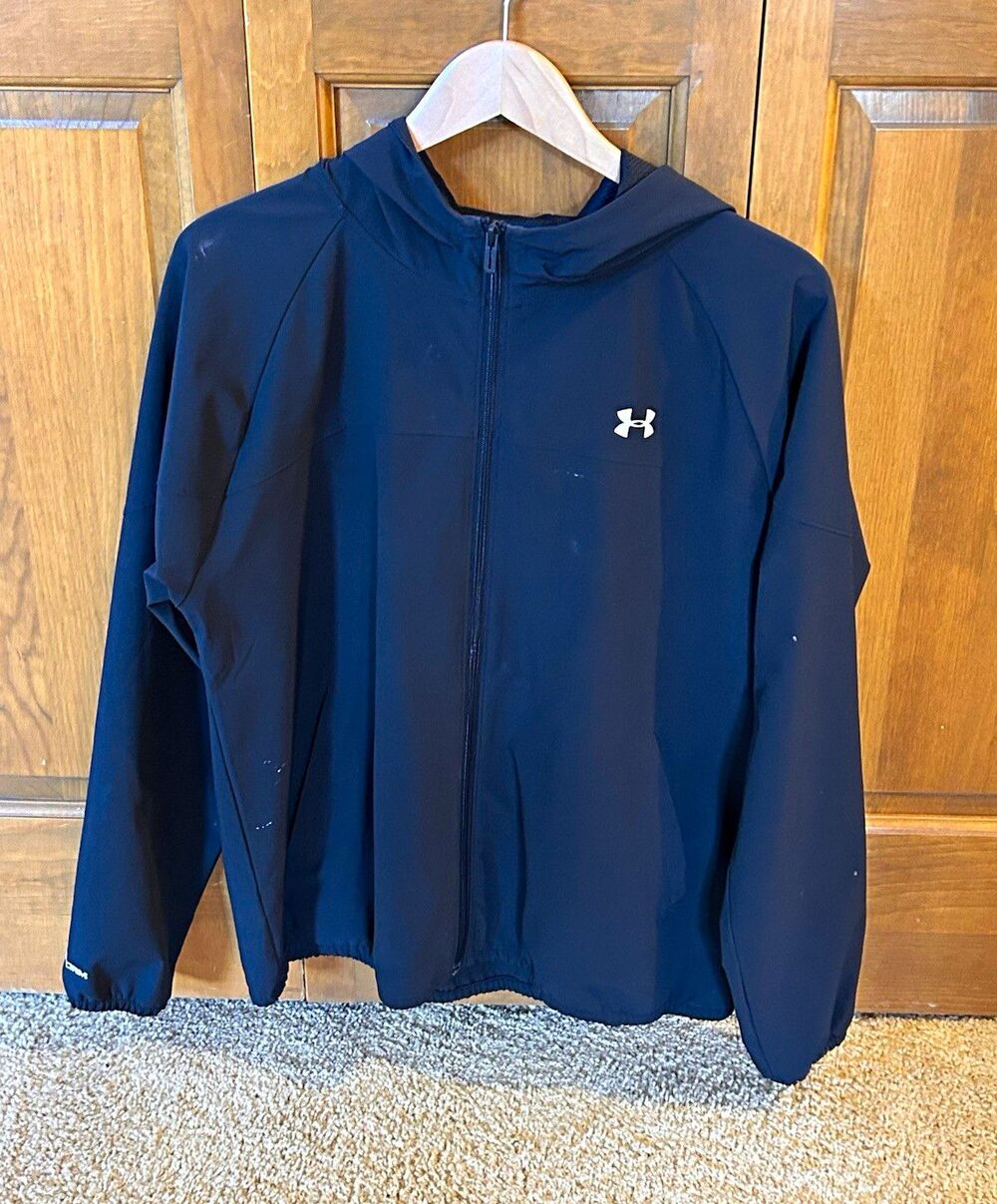 Under Armour Black Hooded Jacket Full Zip Long Sleeve UniSex XL